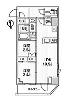 東京都台東区小島２丁目6-10（賃貸マンション2LDK・6階・41.56㎡） その2