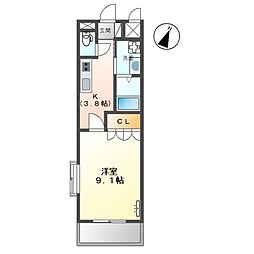 肥薩おれんじ鉄道 上川内駅 バス13分 資料館前下車 徒歩5分の賃貸アパート 1階1Kの間取り