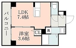鹿児島市電1系統 荒田八幡駅 共月亭前バス停下車 徒歩15分の賃貸マンション 5階1LDKの間取り