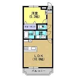 JR鹿児島本線 神村学園前駅 徒歩14分の賃貸マンション 1階1LDKの間取り