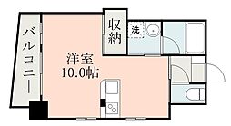 鹿児島市電2系統 いづろ通駅 大門口下車 徒歩8分の賃貸マンション 2階ワンルームの間取り