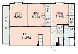 間取図画像 3LDK