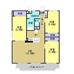 間取図画像 3LDK