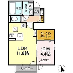 JR指宿枕崎線 坂之上駅 坂之上下車 徒歩5分の賃貸アパート 1階1LDKの間取り