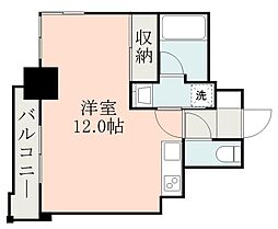 鹿児島市電1系統 鴨池駅 徒歩2分の賃貸マンション 9階ワンルームの間取り