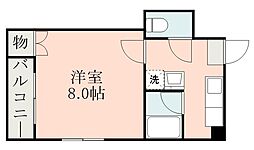 鹿児島市電2系統 高見橋駅 徒歩13分の賃貸マンション 3階1Kの間取り