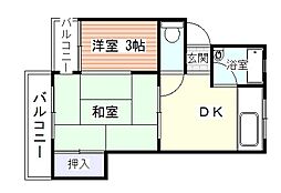 間取図画像 2DK