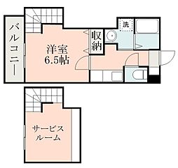 鹿児島市電1系統 鴨池駅 徒歩4分の賃貸マンション 1階1Kの間取り