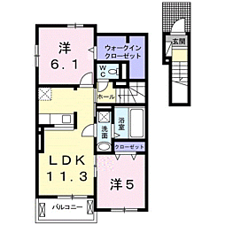 間取図画像 2LDK