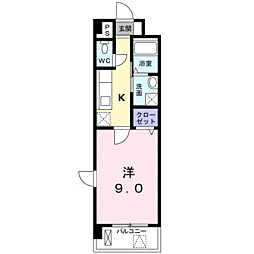 JR指宿枕崎線 鹿児島中央駅 徒歩19分の賃貸マンション 5階1Kの間取り