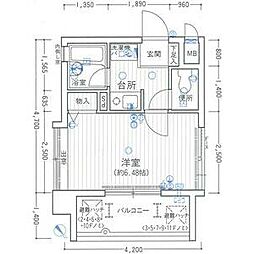 鹿児島市電2系統 天文館通駅 松原小前下車 徒歩8分の賃貸マンション 5階1Kの間取り