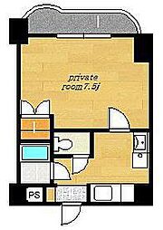 鹿児島市電2系統 桜島桟橋通駅 徒歩18分の賃貸マンション 4階1Kの間取り