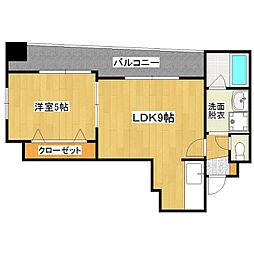 JR鹿児島本線 鹿児島駅 柳町下車 徒歩8分の賃貸マンション 8階1LDKの間取り