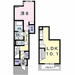 JR指宿枕崎線 枕崎駅 バス40分 加世田下車 徒歩4分の賃貸アパート 1階1LDKの間取り
