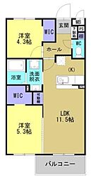 間取図画像 2LDK