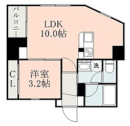 グランドゥール荒田 1LDKの間取図画像