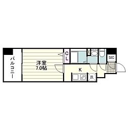 S-RESIDENCE小川町 1Kの間取図画像