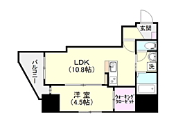 S-FORT鹿児島中央 1LDKの間取図画像