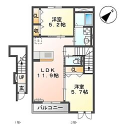 JR鹿児島本線 鹿児島駅 バス30分 大明ヶ丘中央下車 徒歩12分 2階/-