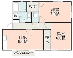 バス 洗出下車 徒歩2分 2階/-
