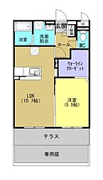 ライズカーサ 1LDKの間取図画像