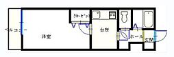 エクステンド清水町 ワンルームの間取図画像