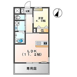 ココン坂之上 1LDKの間取図画像