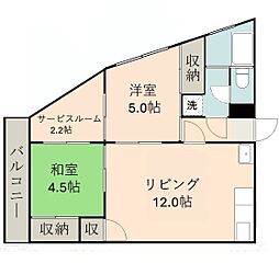森園ハイツ 2SLDKの間取図画像