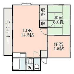 アールコンシェール 2LDKの間取図画像