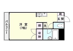 ウイングヒル ワンルームの間取図画像