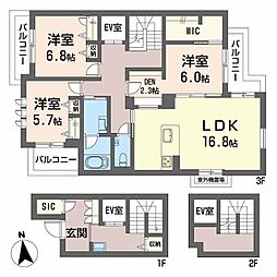 間取図画像 3LDK
