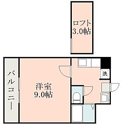 JR鹿児島本線 鹿児島中央駅 徒歩14分の賃貸マンション 6階1Kの間取り