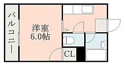 トミーズマンション 1Kの間取図画像