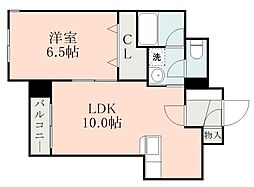 鹿児島市電1系統 鴨池駅 徒歩2分の賃貸マンション 5階1LDKの間取り