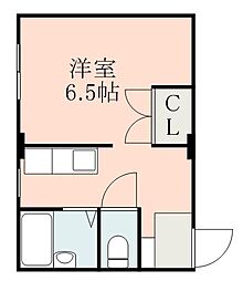 ハイツ・ユニバーシティ 1Kの間取図画像