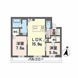 間取図画像 2LDK