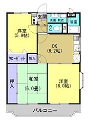 間取図画像 3DK