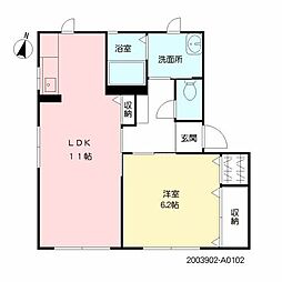 JR指宿枕崎線 慈眼寺駅 南麓下車 徒歩6分の賃貸アパート 1階1LDKの間取り