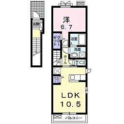 サンリット・K 1LDKの間取図画像