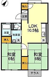 パークハウス 2LDKの間取図画像