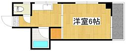 エビスビル 1Kの間取図画像