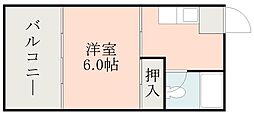 第2甲南パークマンション 1Kの間取図画像