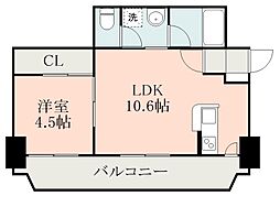 ウイング11 1LDKの間取図画像