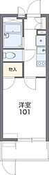 レオパレスひまわり3 1Kの間取図画像