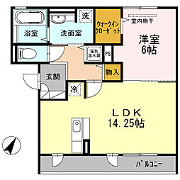 アヴニールマーガレット 1LDKの間取図画像