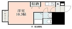 GraceCourtArata ワンルームの間取図画像
