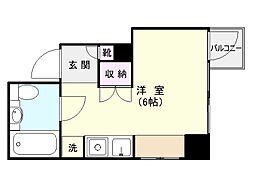 パークサイド鹿児島 ワンルームの間取図画像
