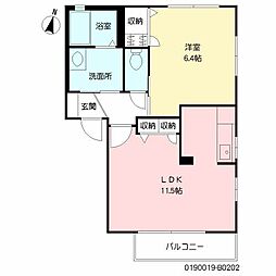 ディアスKB 1LDKの間取図画像