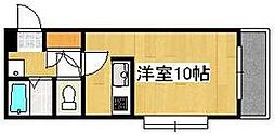 ロゼーヌ脇田 ワンルームの間取図画像