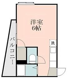 アビターレ下荒田1 ワンルームの間取図画像